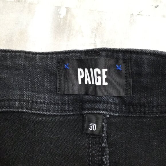 Paige Anessa High-Rise Wide-Leg Cropped Black Jean 30 - Picture 4 of 10